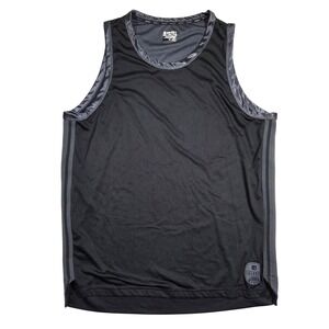 AND1 Mens Black Mesh Tank Top Jersey 2XL Y2k 2000s Grunge Punk Skater Baggy